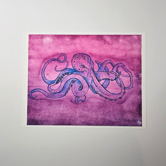 ๐ Prints - Octopus Gouache Painting - Picture 3 of 9